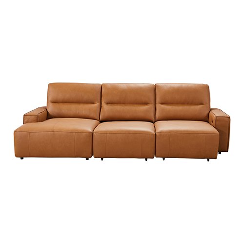 Lorelai 3 Seater Cowhide Leather Sofa with Chaise