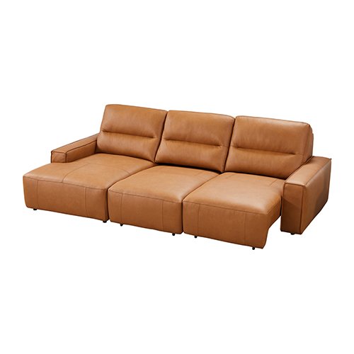 Lorelai 3 Seater Cowhide Leather Sofa with Chaise