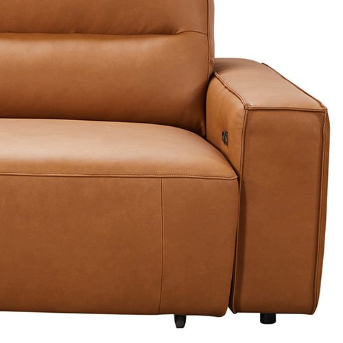 Lorelai 3 Seater Cowhide Leather Sofa with Chaise