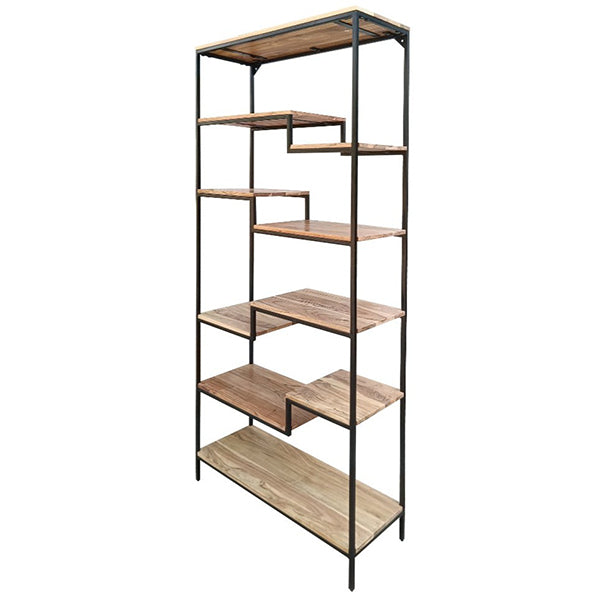 Buy the Warialda 80cm Timber & Iron Bookcase Online in Australia ...