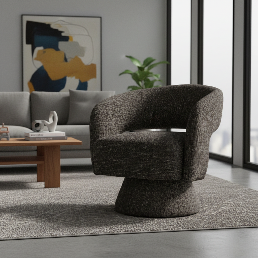 Warialda Swivel Armchair - Cocoa