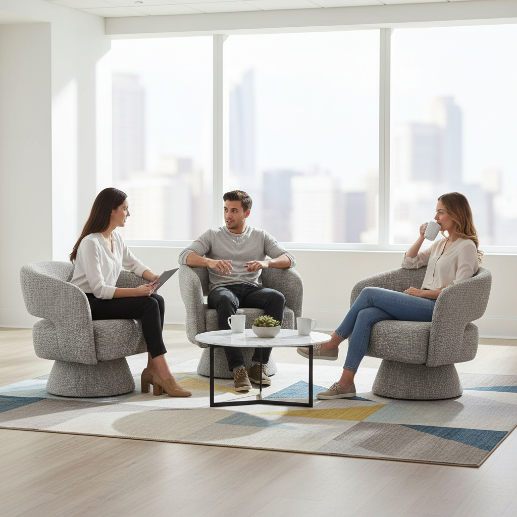 Warialda Swivel Armchair - Silver