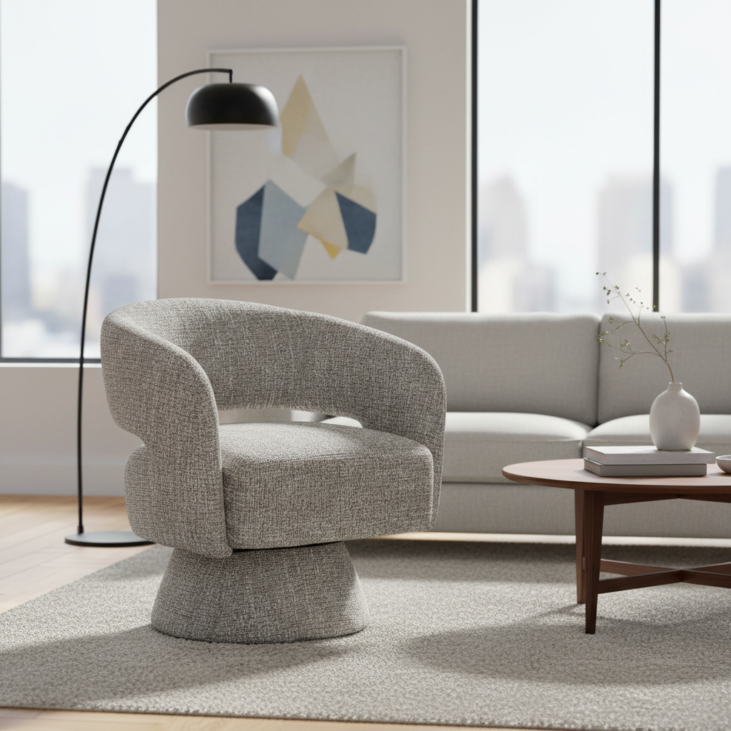 Warialda Swivel Armchair - Silver