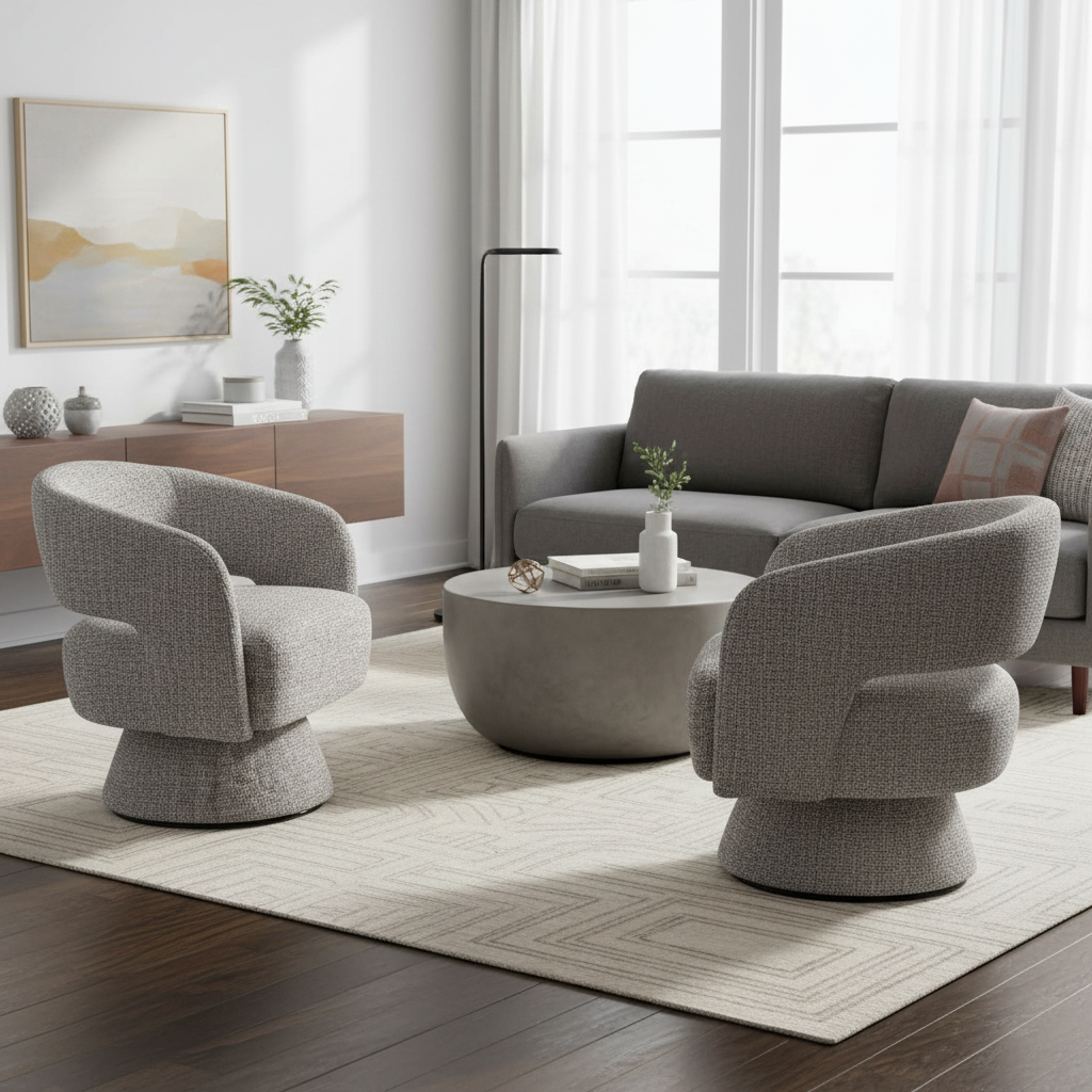 Warialda Swivel Armchair - Silver