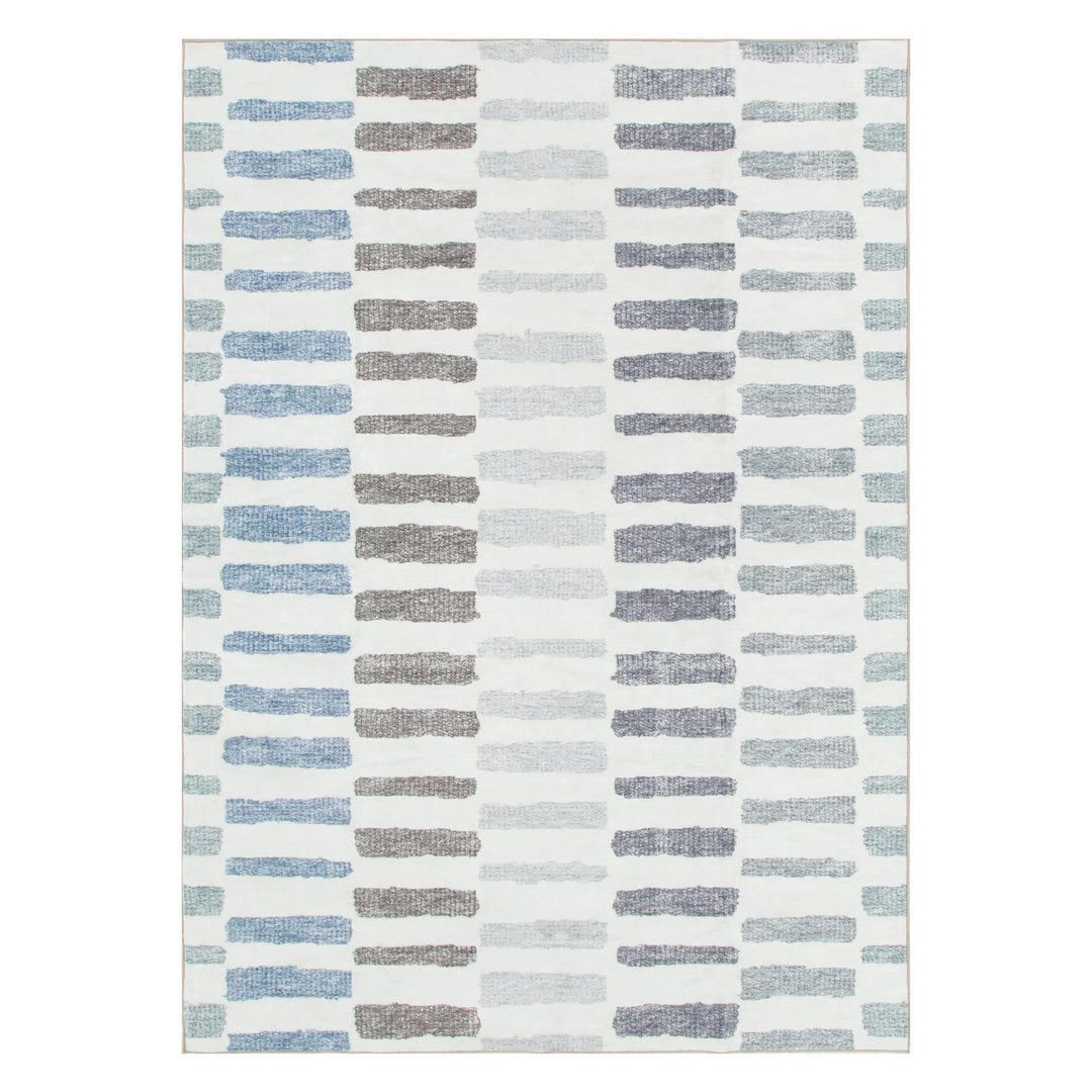 Washwell Modern Stripes Machine Washable Rug
