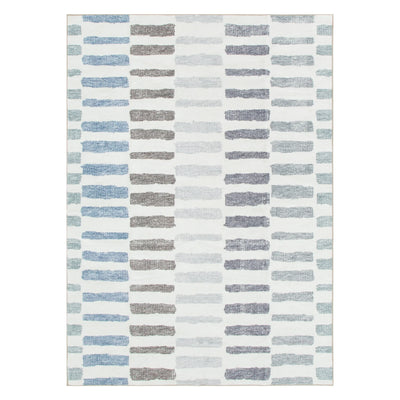 Washwell Modern Stripes Machine Washable Rug