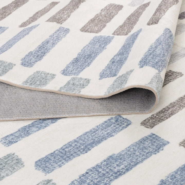 Washwell Modern Stripes Machine Washable Rug