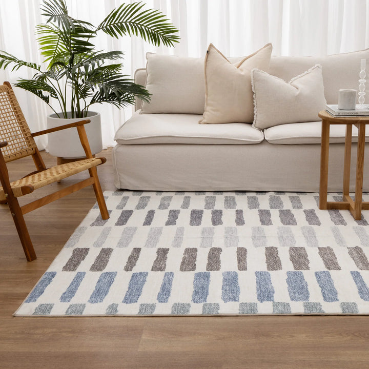 Washwell Modern Stripes Machine Washable Rug