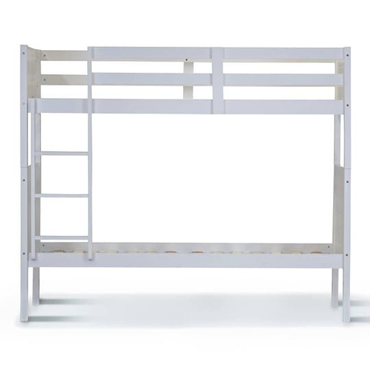 White Milo Pine Wood Single Over Single Bunk Bed