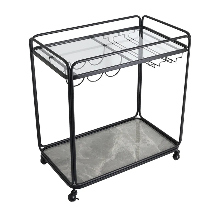 Wentworth Rectangle Bar Cart - Black