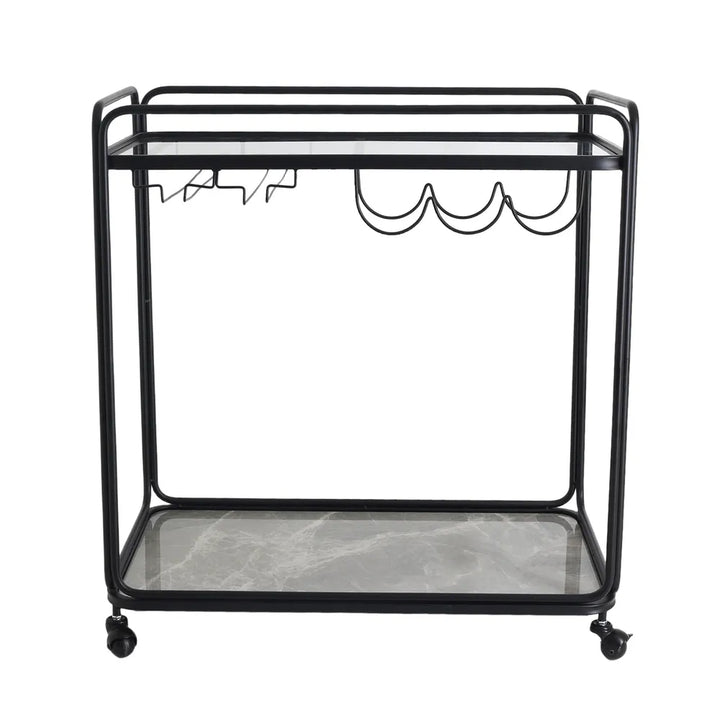 Wentworth Rectangle Bar Cart - Black