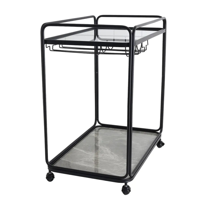 Wentworth Rectangle Bar Cart - Black