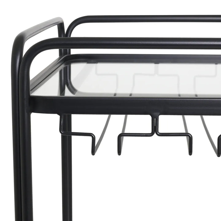 Wentworth Rectangle Bar Cart - Black