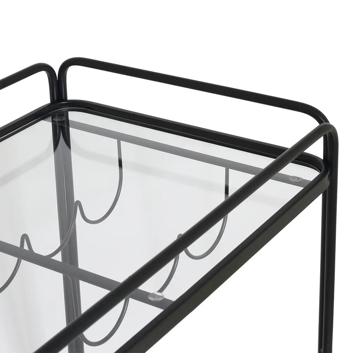 Wentworth Rectangle Bar Cart - Black