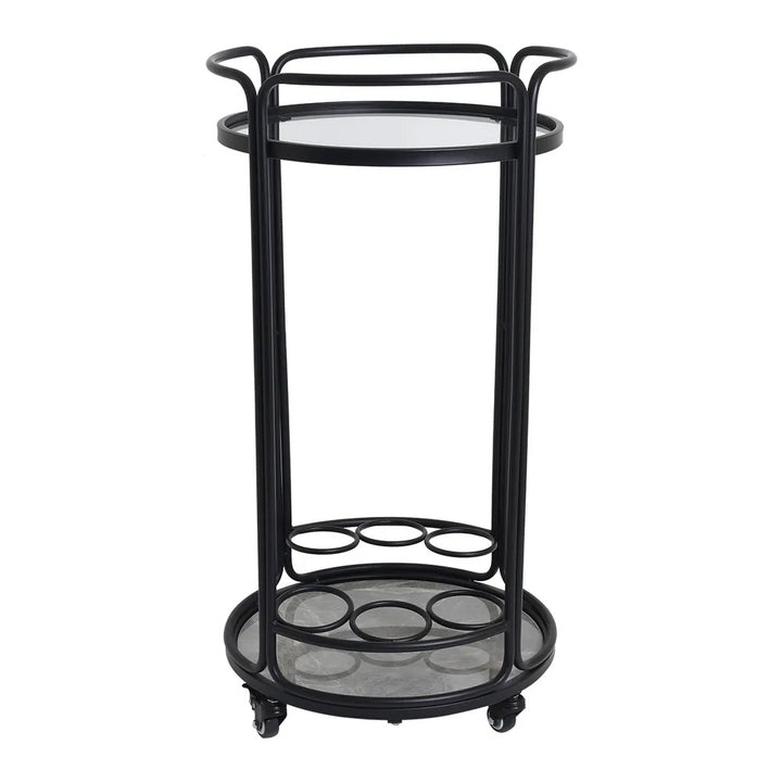 Wentworth Round Bar Cart - Black
