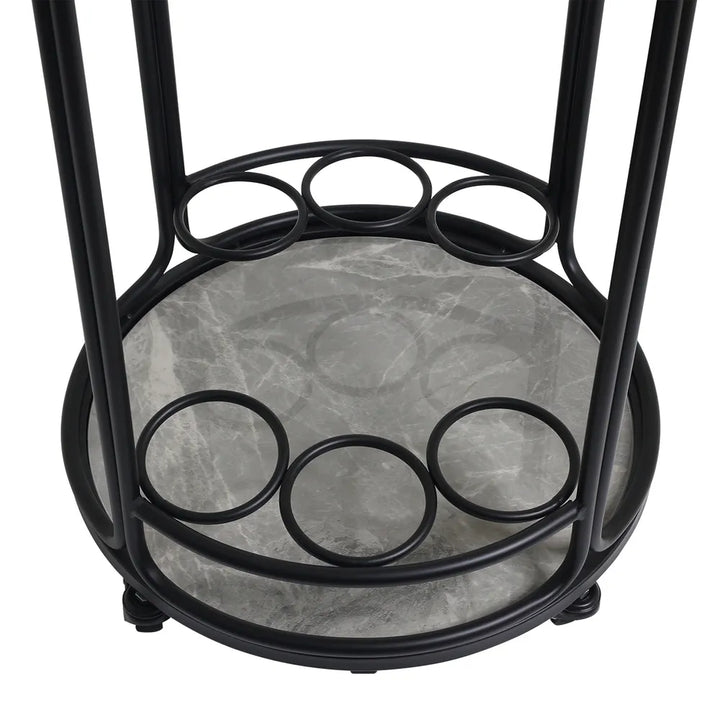 Wentworth Round Bar Cart - Black