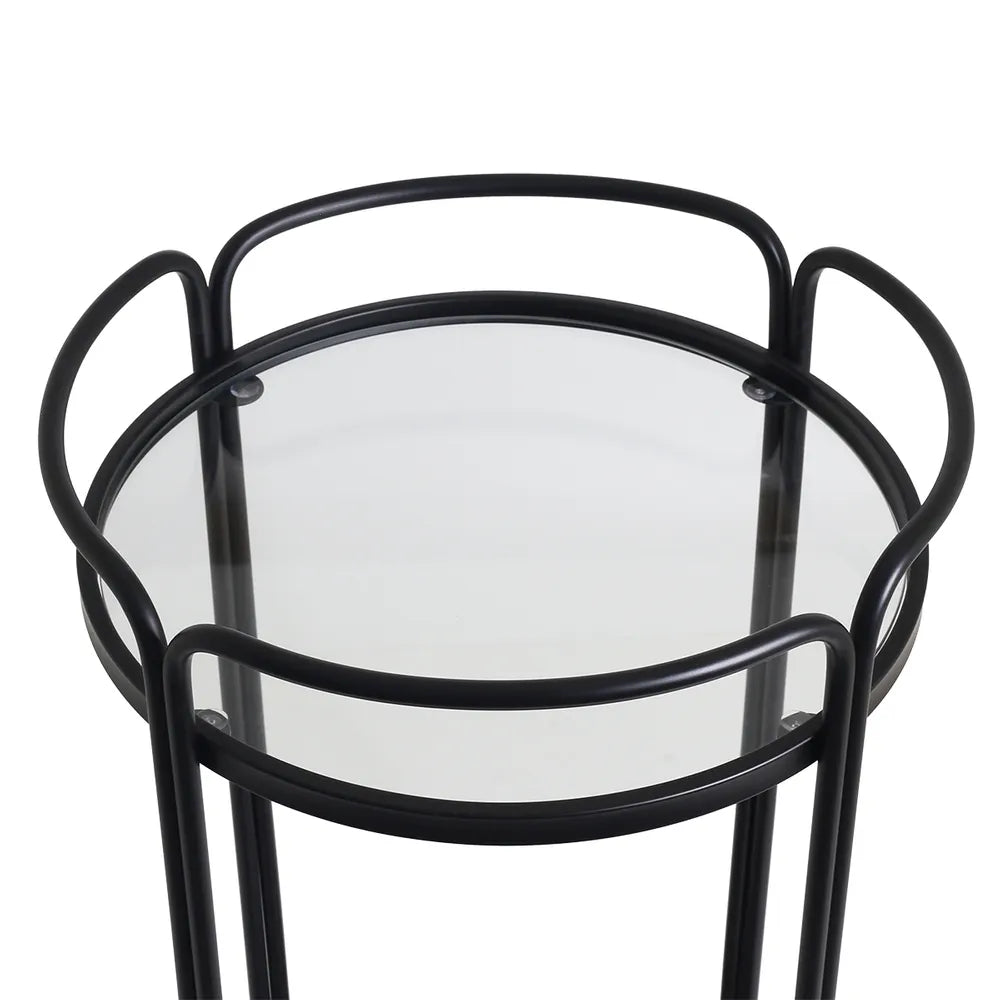 Wentworth Round Bar Cart - Black