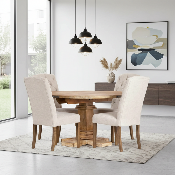 Western 5 Piece Round Dining Package