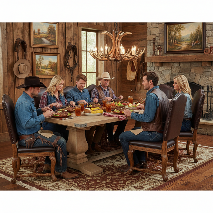 Western Solid Timber Dining Table