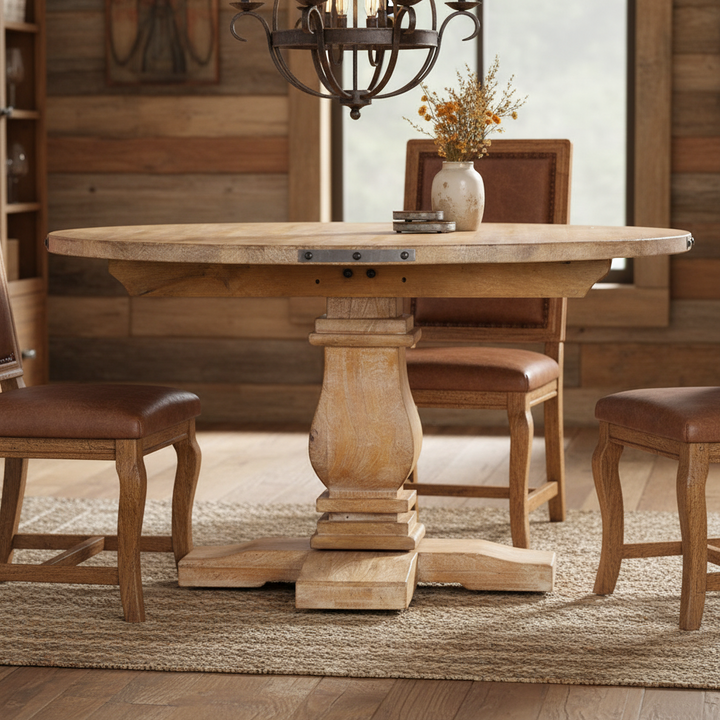 Western Solid Timber Round Dining Table