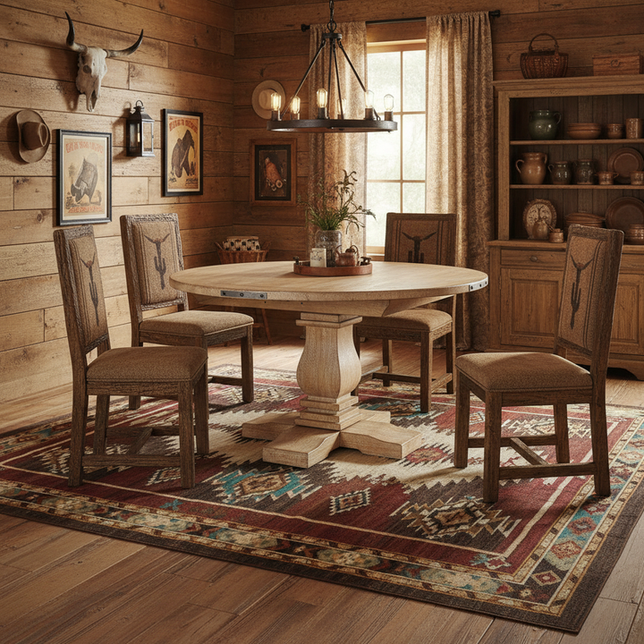 Western Solid Timber Round Dining Table