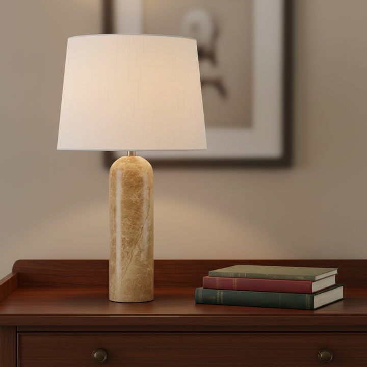 Westmont Marble Table Lamp - Moscato Beige