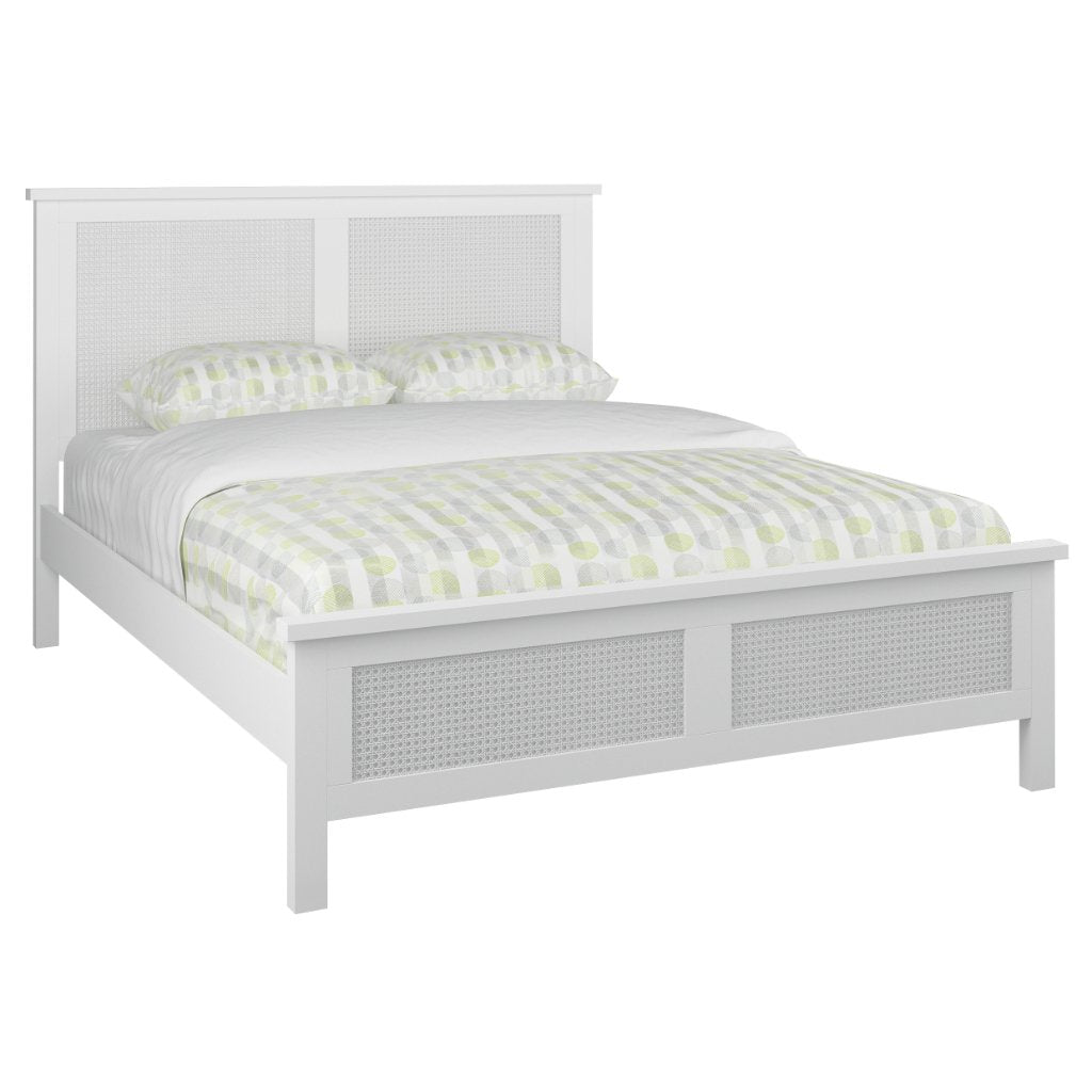 White Hamilton Bed with Footboard - King