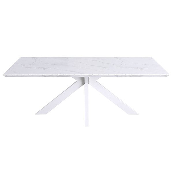 White Pauley Rectangular Dining Table