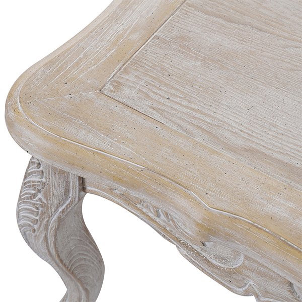 Whitewashed Kora Oak Wood Coffee Table