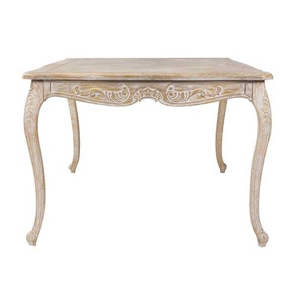 Whitewashed Kora Oak Wood Dining Table - 180cm