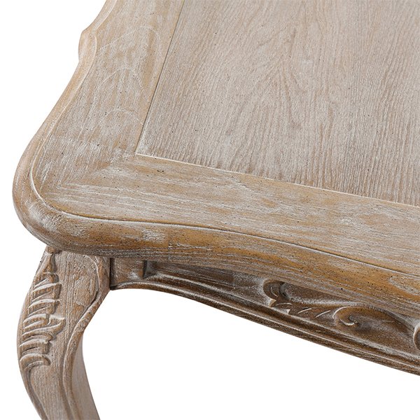 Whitewashed Kora Oak Wood Dining Table - 180cm