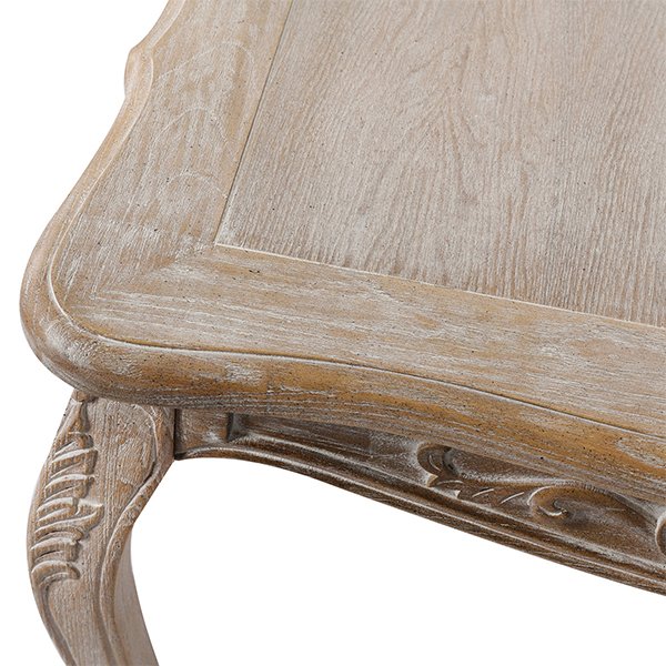 Whitewashed Kora Oak Wood Dining Table - 220cm