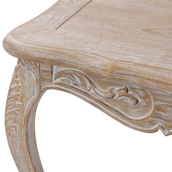 Whitewashed Kora Oak Wood Dining Table - 220cm