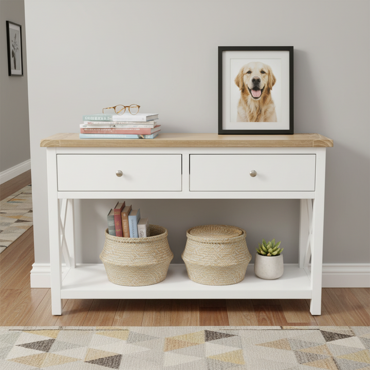 Widden Timber 2 Drawer Console