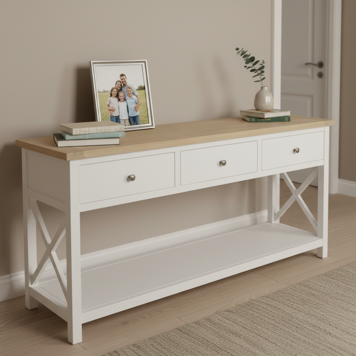 Widden Timber 3 Drawer Console