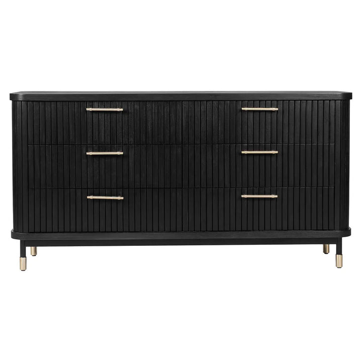 Sophia 6 Drawer Chest - Black