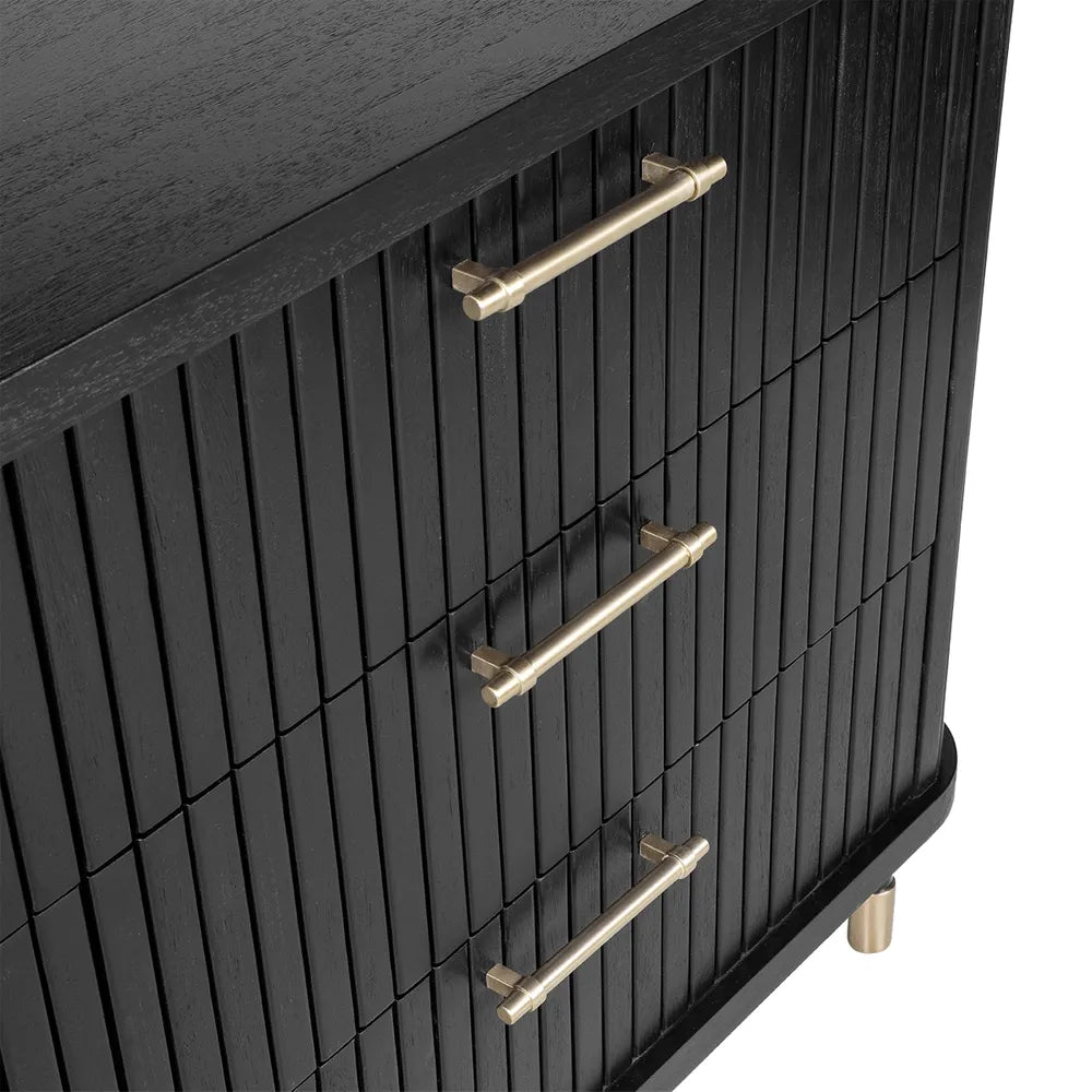 Sophia 6 Drawer Chest - Black