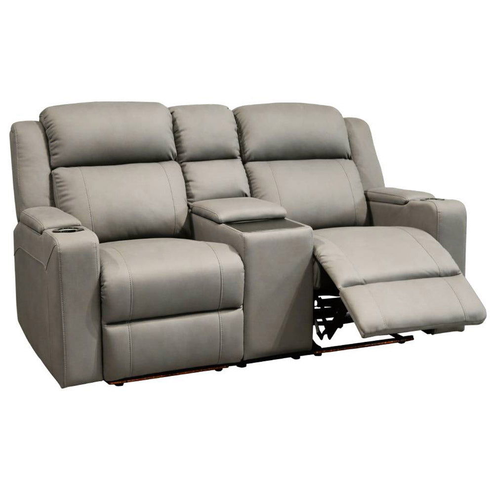 Wolgan 2 Seater Upholstered Recliner Sofa - Grey