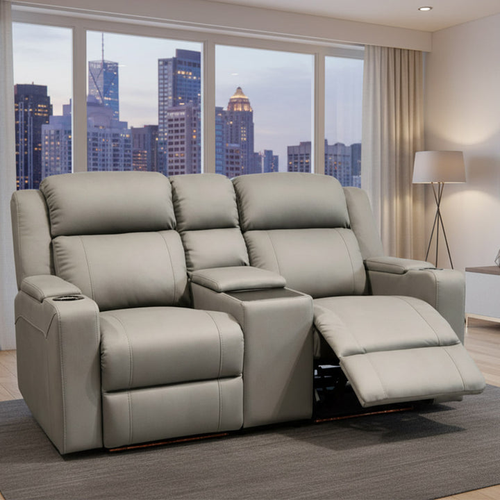 Wolgan 2 Seater Upholstered Recliner Sofa - Grey