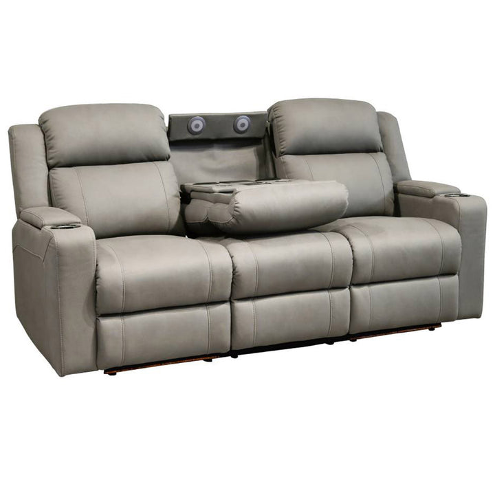 Wolgan 3 Seater Upholstered Recliner Sofa - Grey