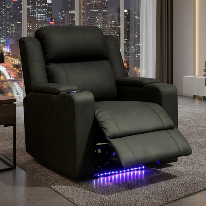 Wolgan Upholstered Recliner Chair - Black