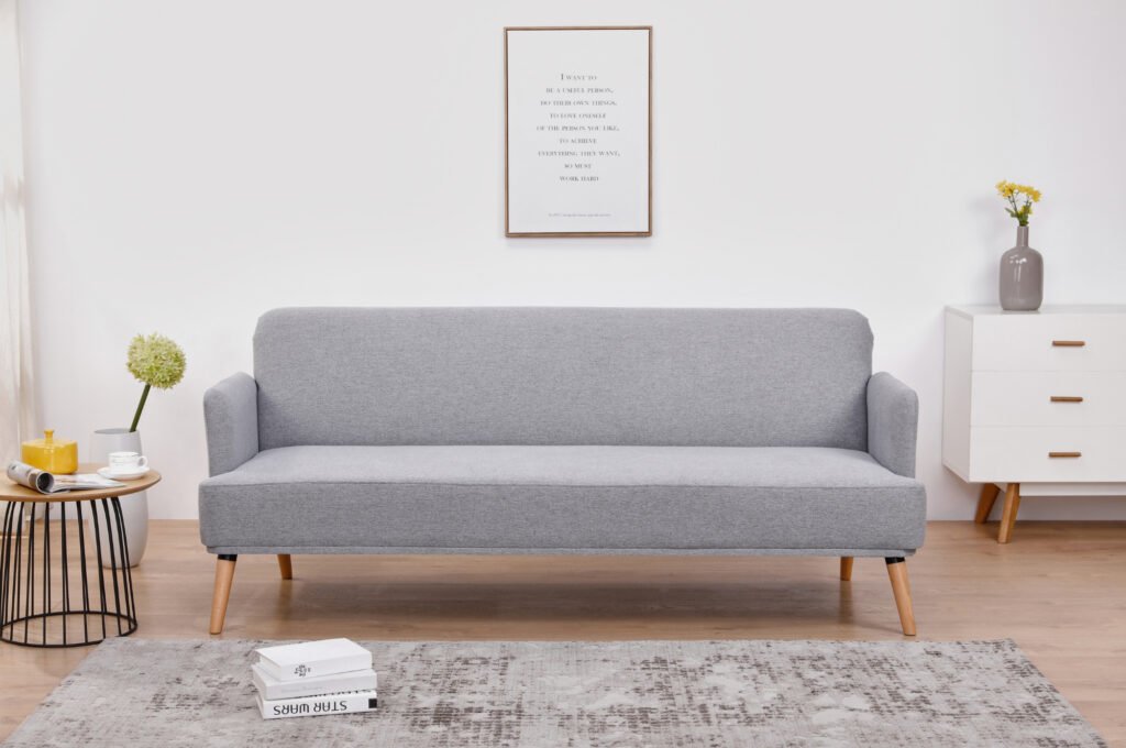 Yaris Grey 3 Seater Sofa Bed