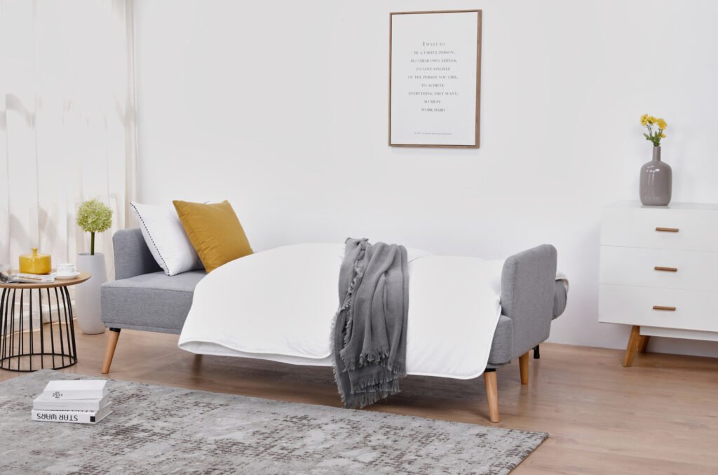 Yaris Grey 3 Seater Sofa Bed