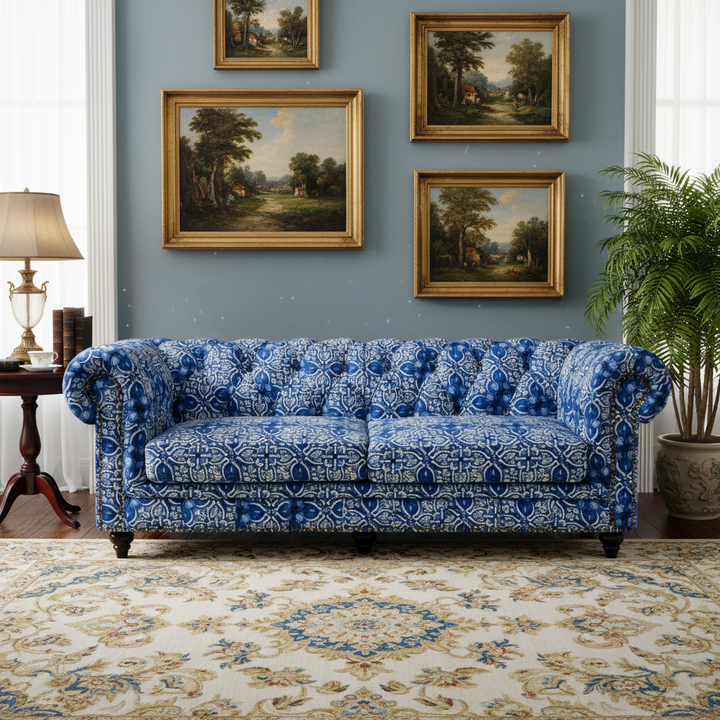 Zafferano 3 Seater Velvet Sofa