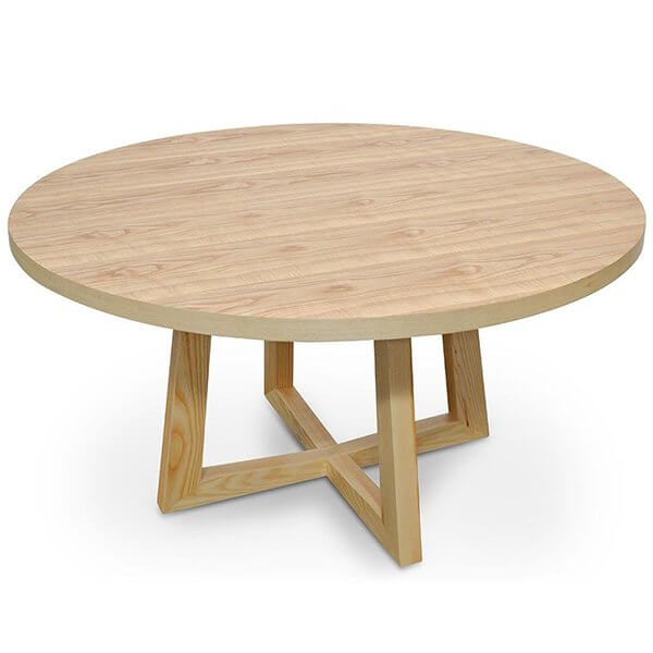 Zodiac 1.5m Round Wooden Dining Table - Natural