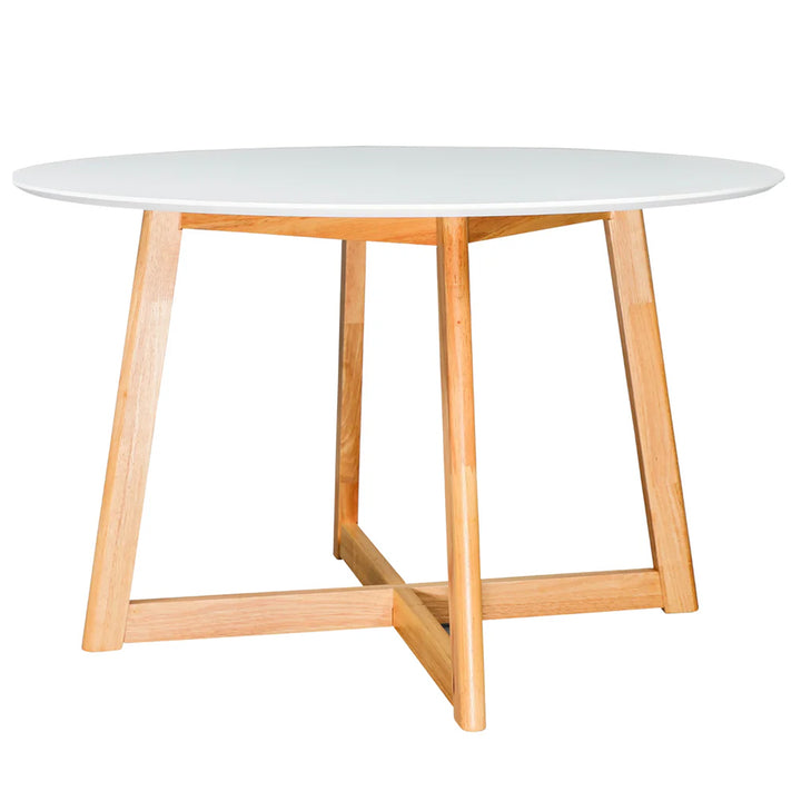 Zodiac 1.2m Round Wooden Dining Table - White