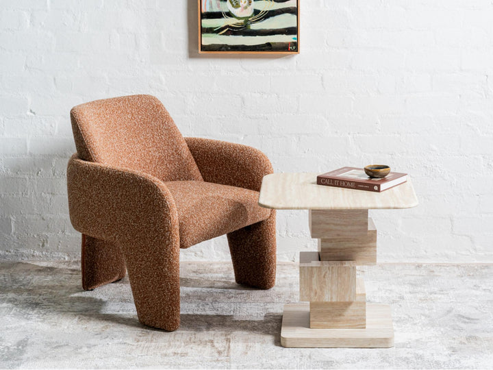 Zurika Fabric Occasional Armchair - Paprika