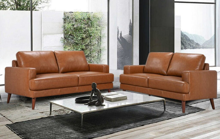 Urban Leather 3 Seater + 2 Seater Sofa Set - Tan