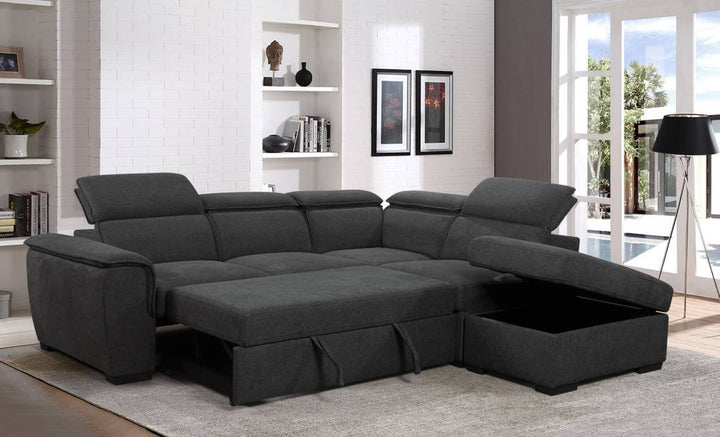 Yalong 4 Seater Upholstered Sofa with Ottoman