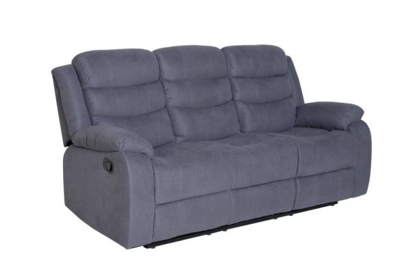 Danville 3 Piece Fabric Recliner Sofa Set, 3+1+1 Seater 6
